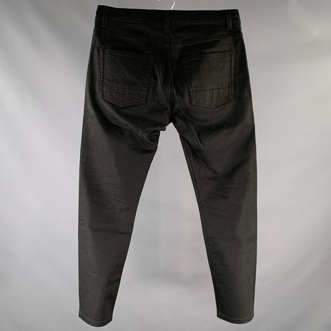 ALEXANDER MCQUEEN Size 32 Studded Black Denin Jeans