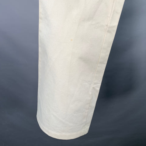 DSQUARED2 Size 34 Cream Twill Cotton Straight Casual Pants