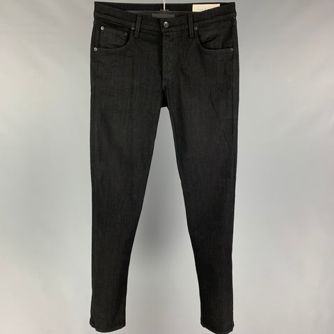 RAG &amp; BONE Taille 31 Jean slim en polyuréthane et coton noir avec braguette boutonnée