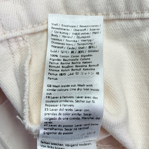 Veste courte NA-KD taille 32 en sergé de coton crème, manches bouffantes