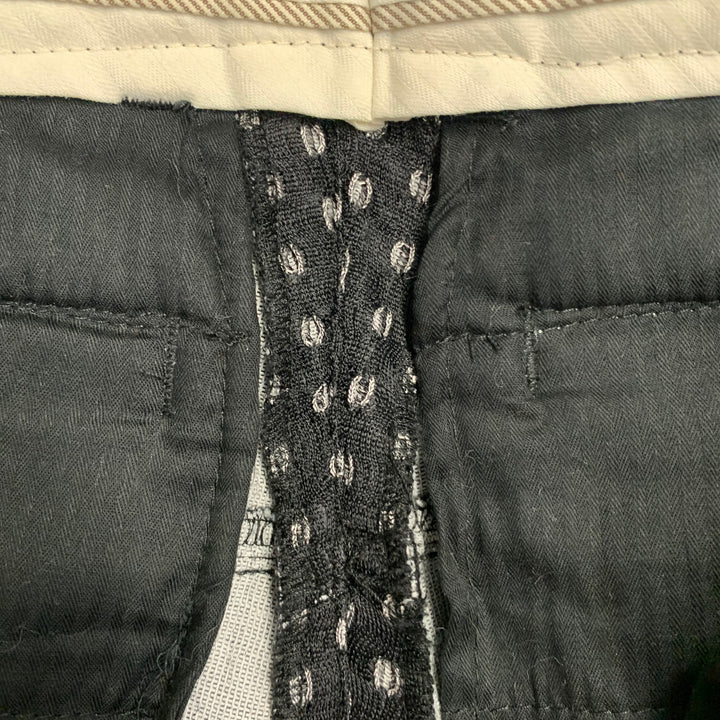 MR TURK Size 36 Regular Black White Perforated Polyester Notch Lapel Suit