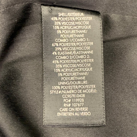 Trench-coat croisé ceinturé à carreaux ALICE + OLIVIA Taille L Noir Blanc Mélange de polyester