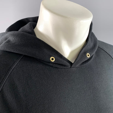 VISVIM Size XL Black Wash Cotton Hoodie Sweatshirt