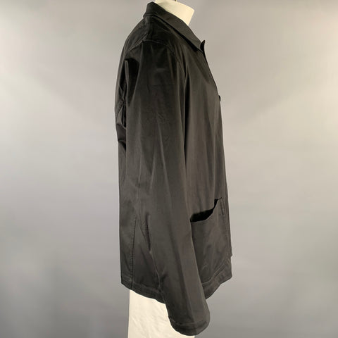 RAG & BONE Chest Size XXL Black Cotton Blend Chore Coat