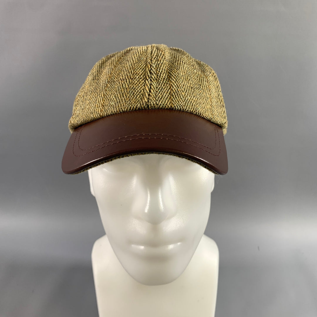 NO BRAND One Size Green Olive Heather Wool Blend Hats