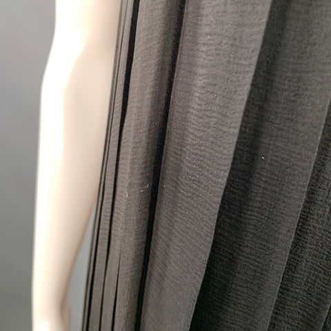 CHANEL Vintage 2008 Cruise Size S Black Silk Pleated Sleeveless Knee Length Cocktail Dress