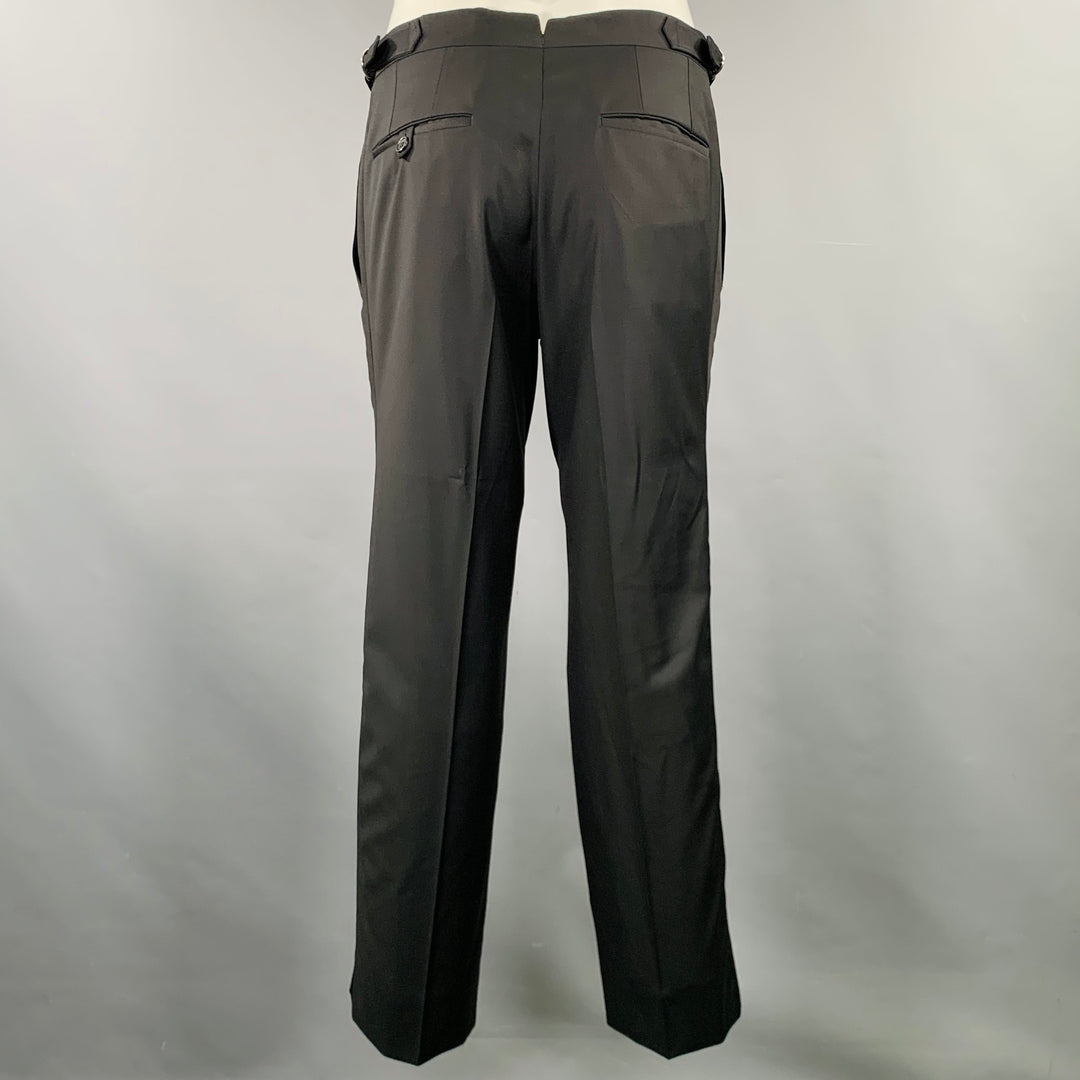PHINEAS COLE Size 38 Black Wool Peak Lapel Tuxedo