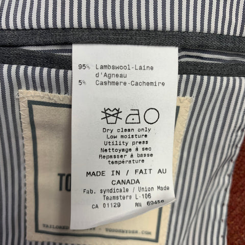 TODD SNYDER Size 46 Brick Red Wool Cashmere Notch Lapel Sport Coat
