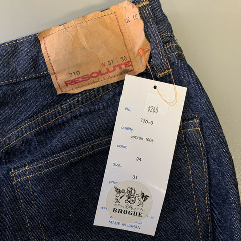 RESOLUTE Size 31 Navy Cotton Relax Jeans