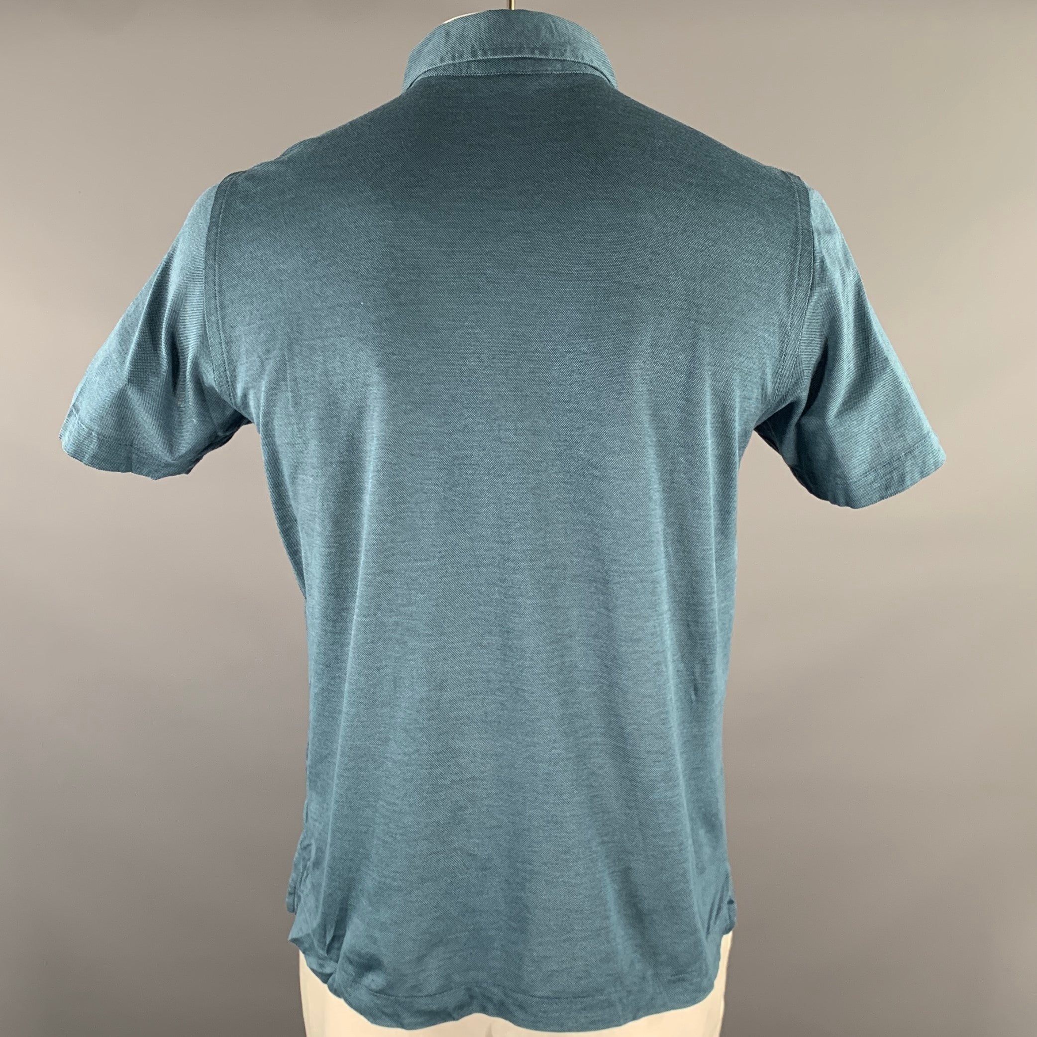 BRIONI Size XL Blue Textured Cotton Polo – Sui Generis Designer