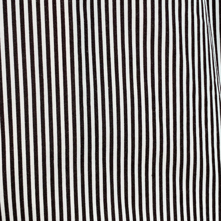 RALPH LAUREN Size XL Brown White Stripe Cotton Spread Collar Long Sleeve Shirt