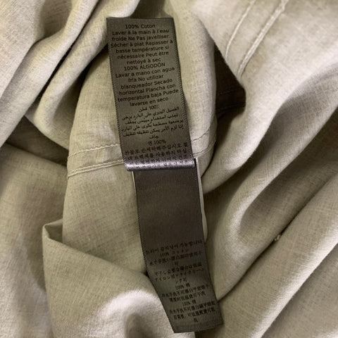 JOHN VARVATOS Size L Grey Heather Cotton Button Up Long Sleeve Shirt