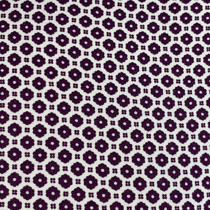 TED BAKER Size XS Nugate Burgundy White Abstract Floral Cotton Roll Tab Long Sleeve Shirt