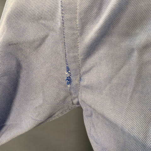 Chemise matelassée en coton bleu à manches longues et col étalé MICHAEL BASTIAN taille 38