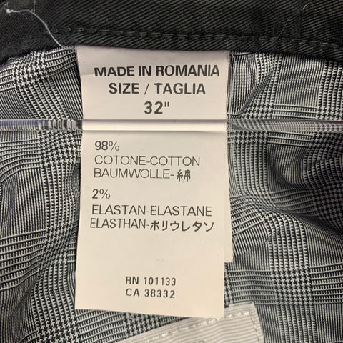 ERMENEGILDO ZEGNA Size 32 Black Cotton Blend Straight Jeans