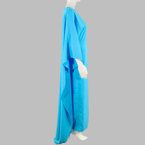 TALLER MARMO Size 4 Fantastica Blue Crepe Caftan Maxi Dress