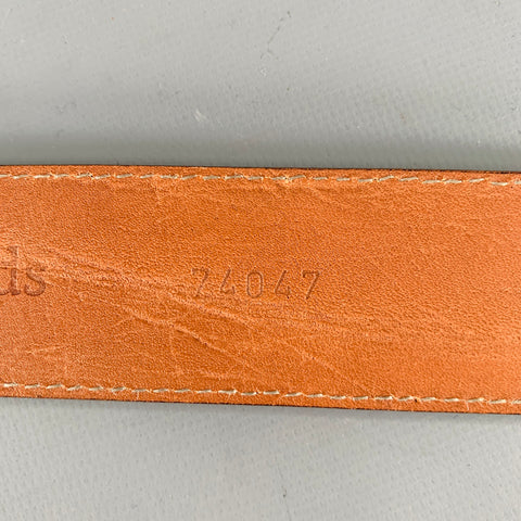 ALLEN EDMONDS Size 36 Taupe Perforated Leather Belt