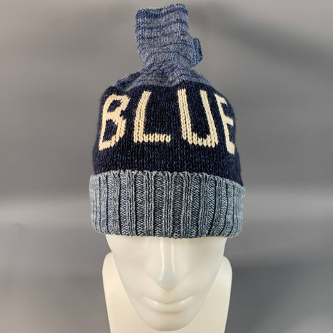 KAPITAL Size 7 1/4 Navy Blue Knit Wool Cotton Acryllic Hats