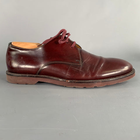 PS by PAUL SMITH Size 10 Merton Brown Burgundy Leather Lace-Up Derby Shoes