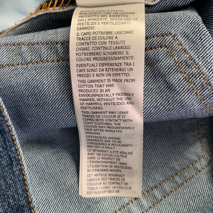 ALEXANDER MCQUEEN Size 36 Indigo Contrast Stitch Denim Button Fly Jeans