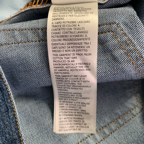 ALEXANDER MCQUEEN Jean en denim à braguette boutonnée et surpiqûres contrastantes indigo Taille 36