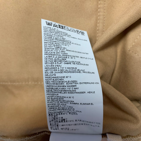 MARNI Size 42 Khaki Cut Out Cotton Hidden Placket Jacket