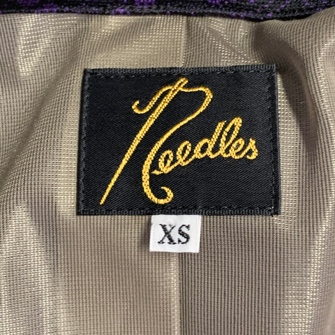 NEEDLES Size XS Black Purple Butterfly Polyester Oversized Jacket