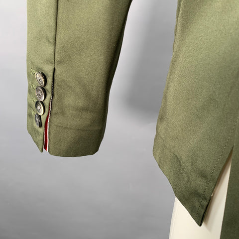 THOM BROWNE Size XS Green Olive Notch Lapel Jacket