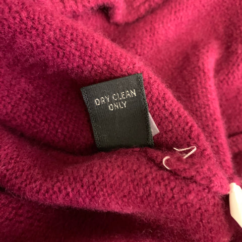 MARC JACOBS Size S Black Burgundy Cashmere Blend Short Cardigan Womens