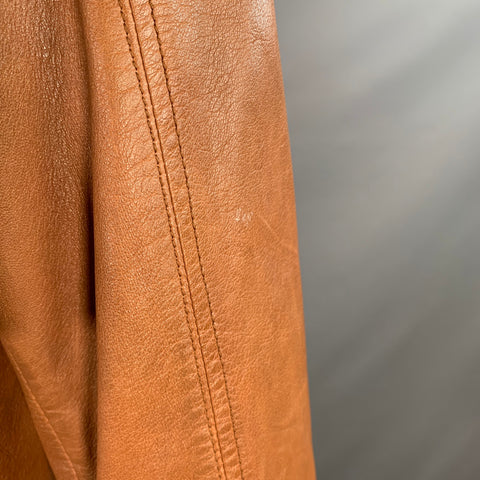 LA MARQUE COLLECTION Size M Camel Leather Zip Up Jacket