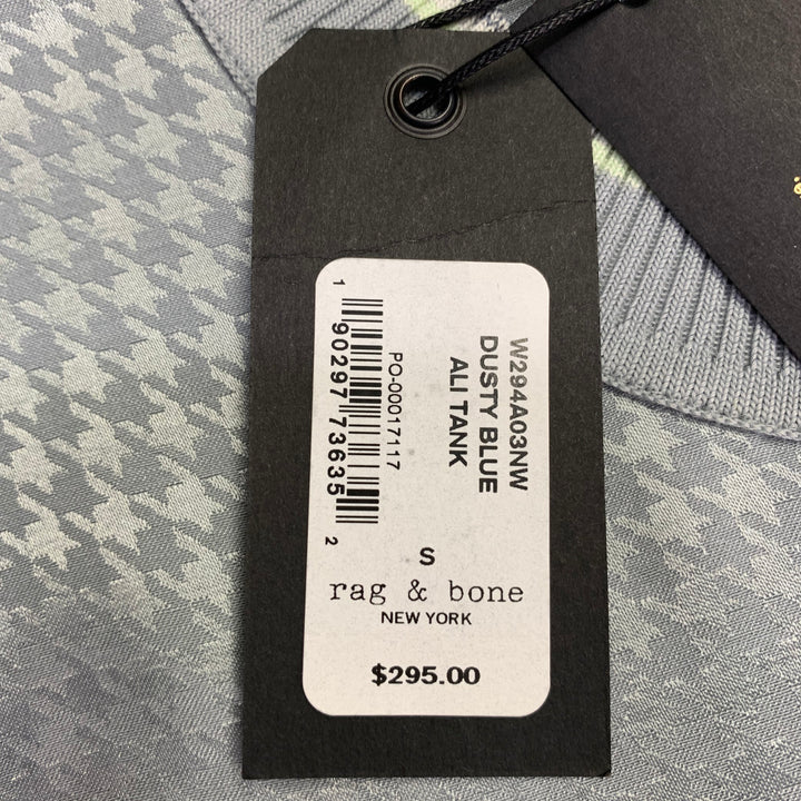 RAG & BONE Size S Ali Tank Grey Acetate Blend Houndstooth Sleeveless Casual Top