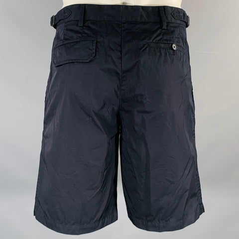 LANVIN Size 34 Navy Cotton Button Fly Shorts