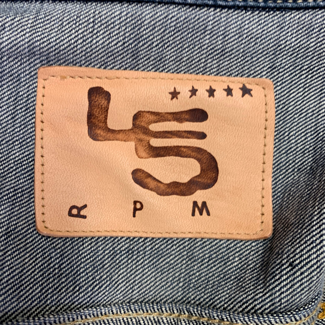 45rpm Size XL Indigo Wash Cotton Denim Trucker Jacket
