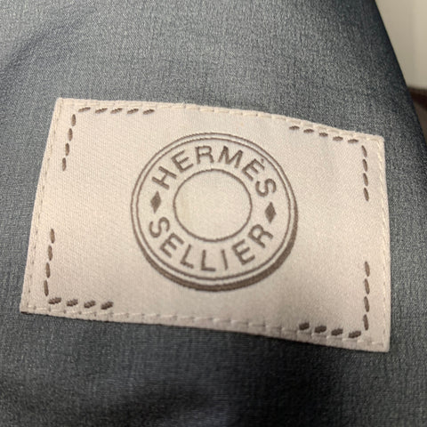 Veste zippée HERMES Sellier Taille M Tan Mélange de polyamide