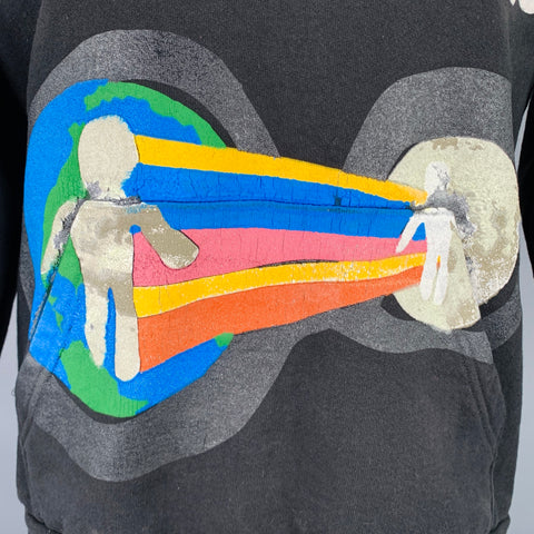 KID CUDI Size S Limited Edition Black Multi Color Cotton Hoodie Sweatshirt