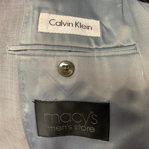 CALVIN KLEIN Taille 38 Manteau de sport à revers cranté en laine grise