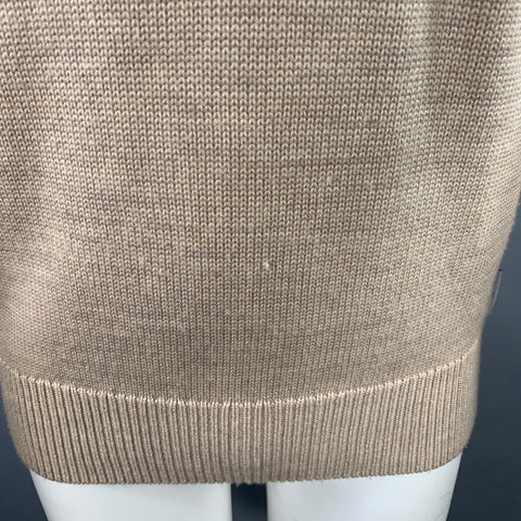 NN07 Size S Beige Knit Wool Turtleneck Sweater