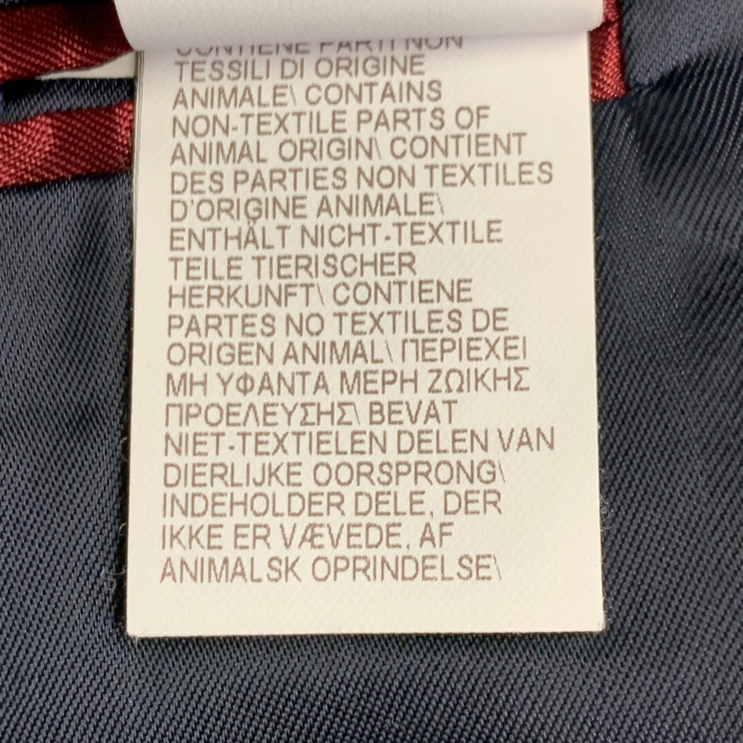 BRUNELLO CUCINELLI Size 44 Navy Blue Two Toned Virgin Wool Silk Tuxedo