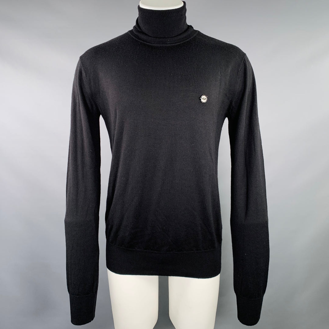 VIKTOR & ROLF Size M Black Jersey Turtleneck Pullover