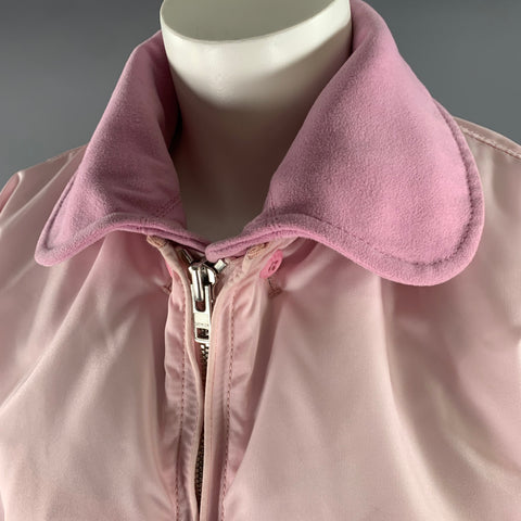 KENZO Size M Light Pink Polyamide Bomber Jacket