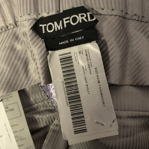 TOM FORD Size 30 Purple Metallic Polyester Silk Pants