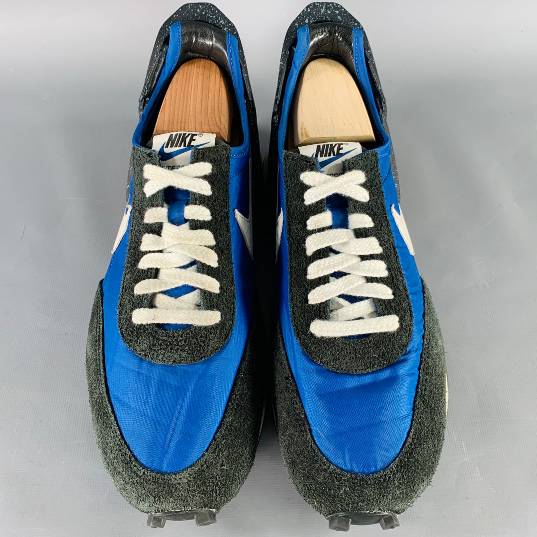 UNDERCOVER x NIKE Size 10.5 Black Blue Color Block Nylon Lace-Up Sneakers