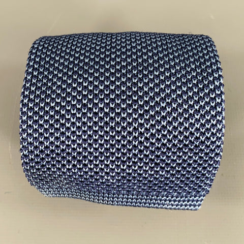 DORMEUIL Navy Blue Silk Knit Tie