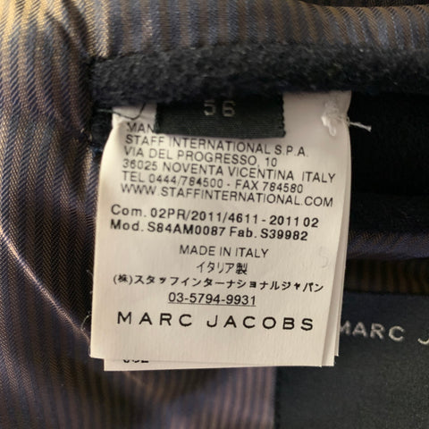 MARC JACOBS Size XXL Navy Cashmere Military Coat