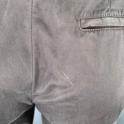 ERMENEGILDO ZEGNA Size 34 Charcoal Grey Cotton Blend Casual Pants
