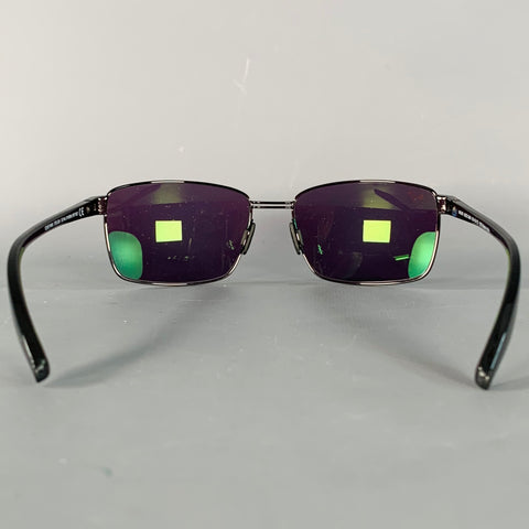 MAUI JIM Cove Park Black Iridescent Green Acetate Metal Polarized Sunglasses