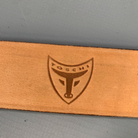 MICHAEL TOSCHI Size 44 Black Suede Leather Belt