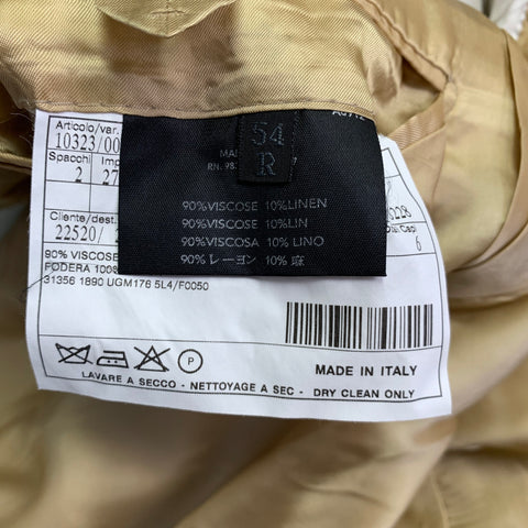 PRADA Size 44 Regular Tan Brown Pinstripe Viscose Linen Sport Coat