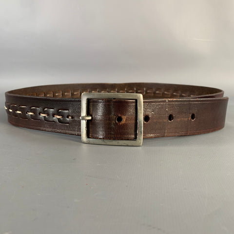 JOHN VARVATOS Size 38 Brown Leather Belt