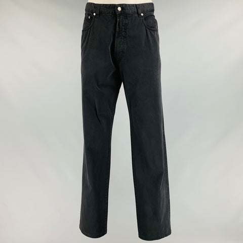 ERMENEGILDO ZEGNA Size 38 Black Cotton 5 pocket Casual Pants